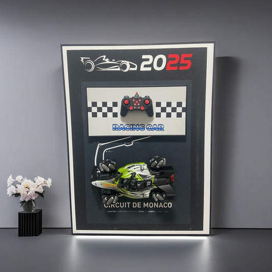 3D Remote Control Car Wall Art – Detachable Playable Modern Home Decor for Living Room & Bedroom